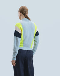 Pull à col montant en cachemire - Iced Blue