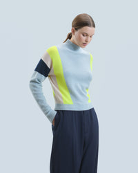 ICED BLUE / NEW / QTY : 2 / Pull Col Montant - Iced Blue