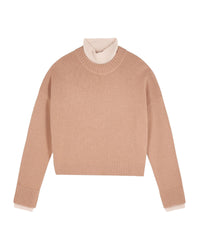 CAMEL / DJV / QTY : 2 / Pull Col Montant - Camel