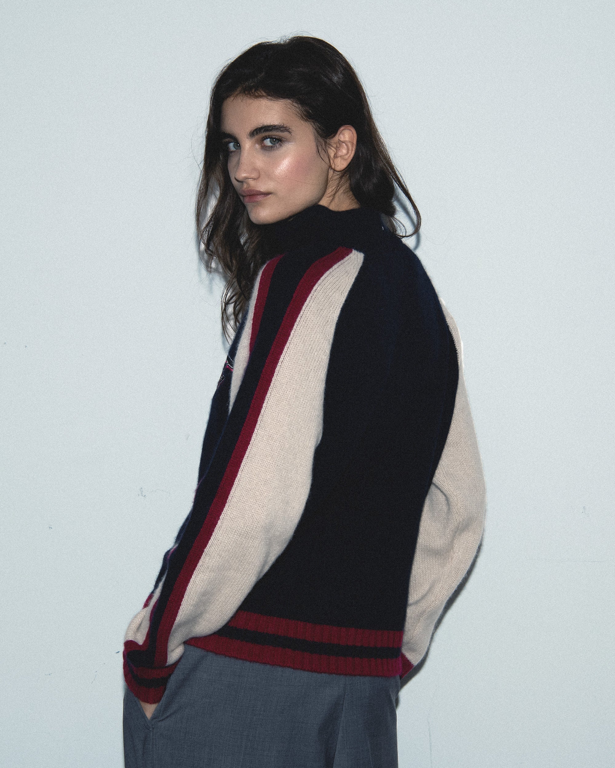 NAVY / DJV / QTY : 2 / Pull Col Camionneur - Navy