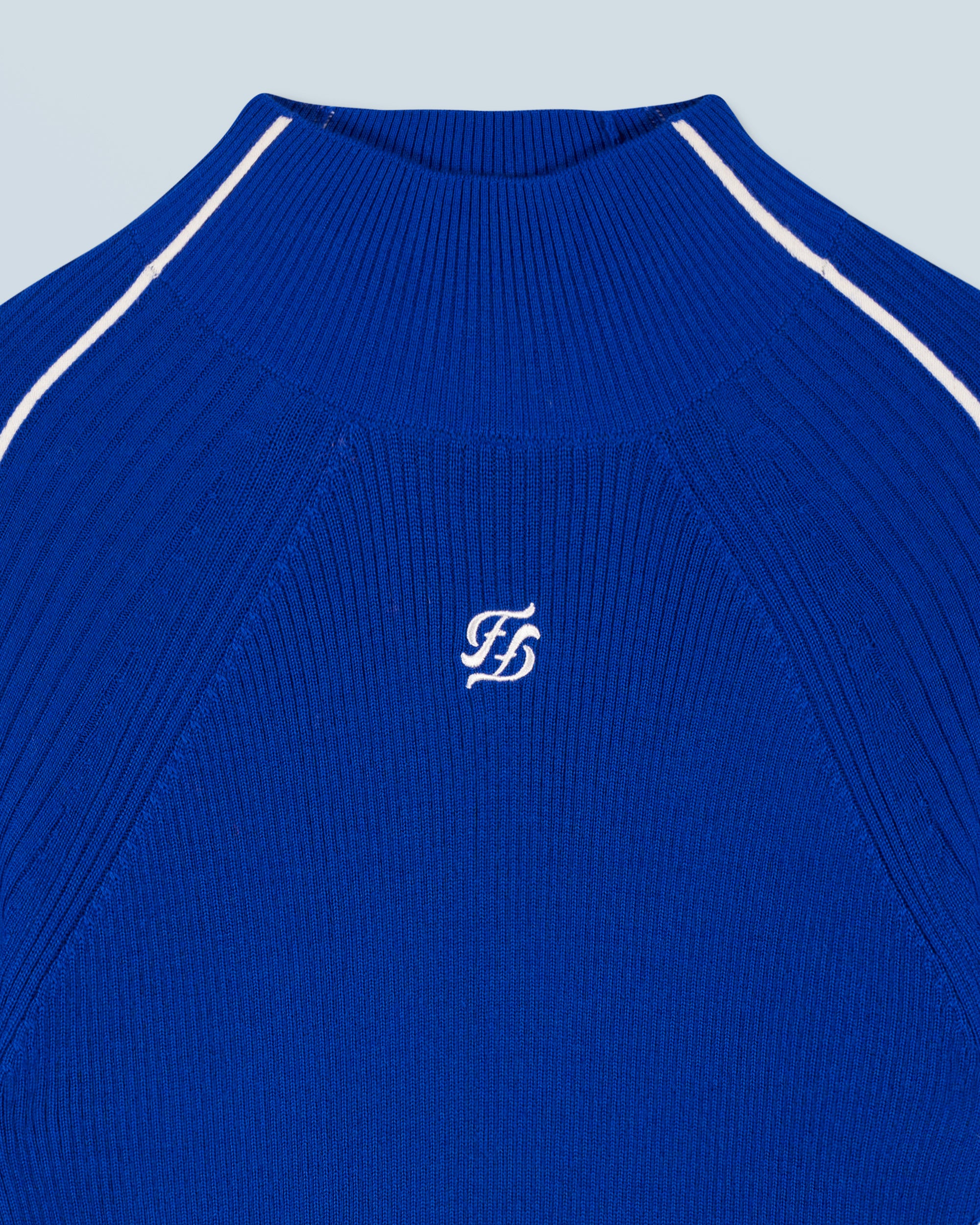 Pull à col montant en laine - Pop Blue