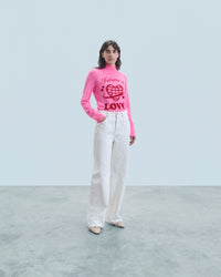 DREAMY PINK / NEW / QTY : 6 / Pull Col Montant Future Is Love - Dreamy Pink