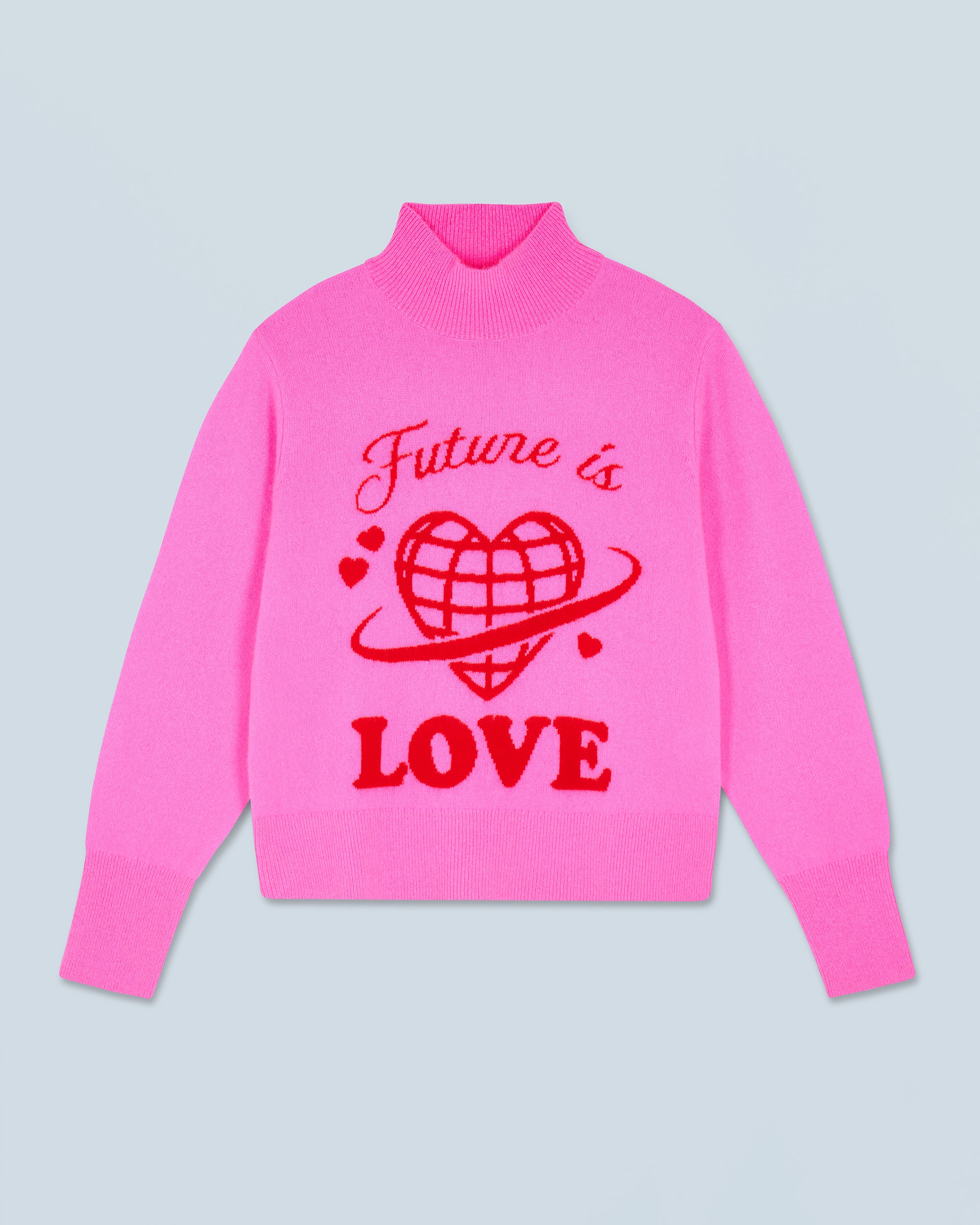 DREAMY PINK / NEW / QTY : 6 / Pull Col Montant Future Is Love - Dreamy Pink