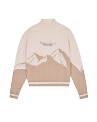 Pull col montant en cachemire - Beige