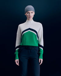 MOUNTAIN GREEN / DJV / QTY : 17 / Pull Col Montant Ski - Mountain Green