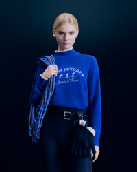 POP BLUE / NEW / QTY : 54 / Pull Col Montant Sport D'hiver - Pop Blue