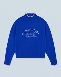 POP BLUE / NEW / QTY : 54 / Pull Col Montant Sport D'hiver - Pop Blue