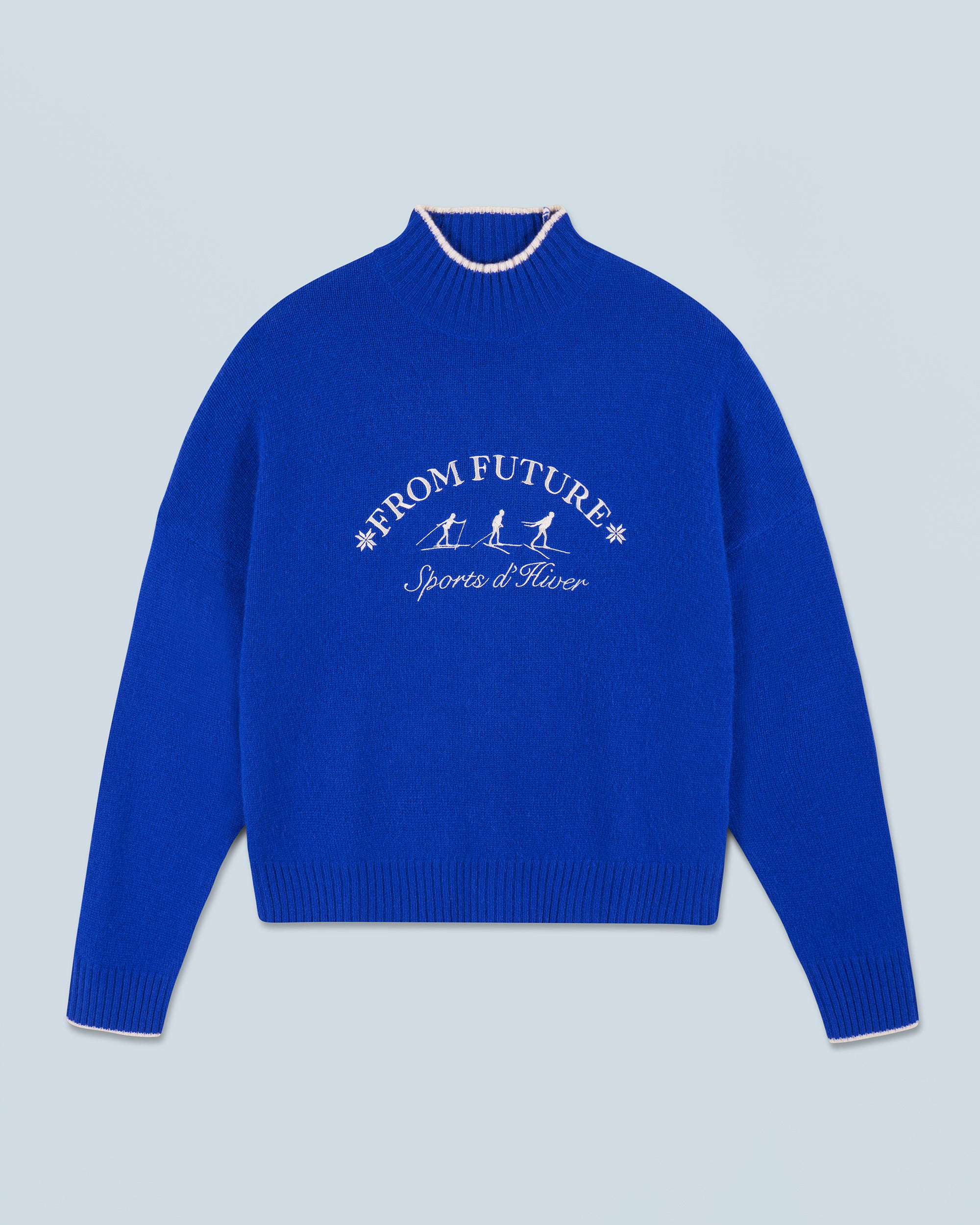 POP BLUE / NEW / QTY : 54 / Pull Col Montant Sport D'hiver - Pop Blue
