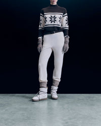 Pull col montant Flocons en cachemire - Chocolat