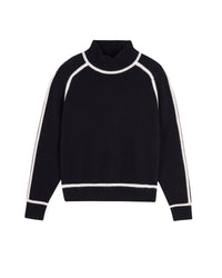 Pull à col montant en cachemire - Noir