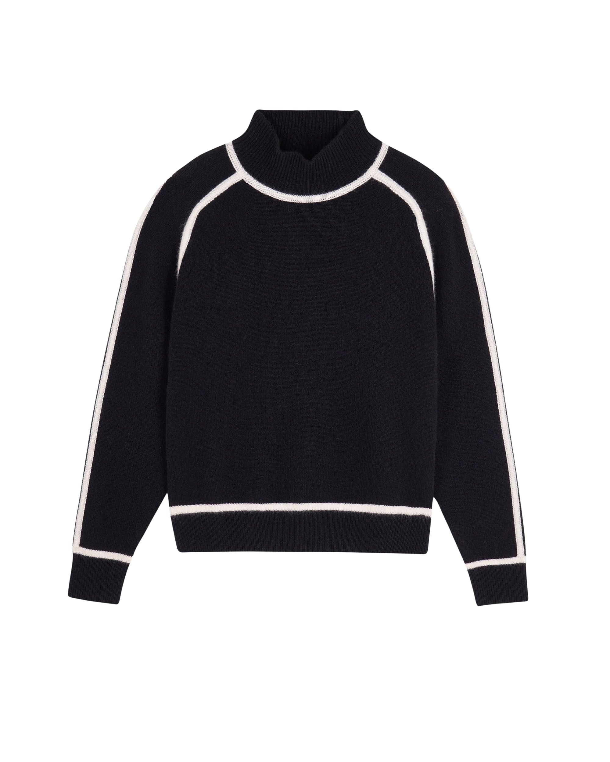 Pull à col montant en cachemire - Noir
