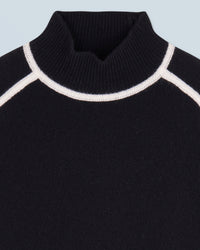 Pull à col montant en cachemire - Noir