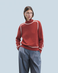 TERRACOTTA / NEW / QTY : 1 / Pull Col Montant - Terracotta