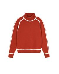 Pull à col montant en cachemire - Terracotta