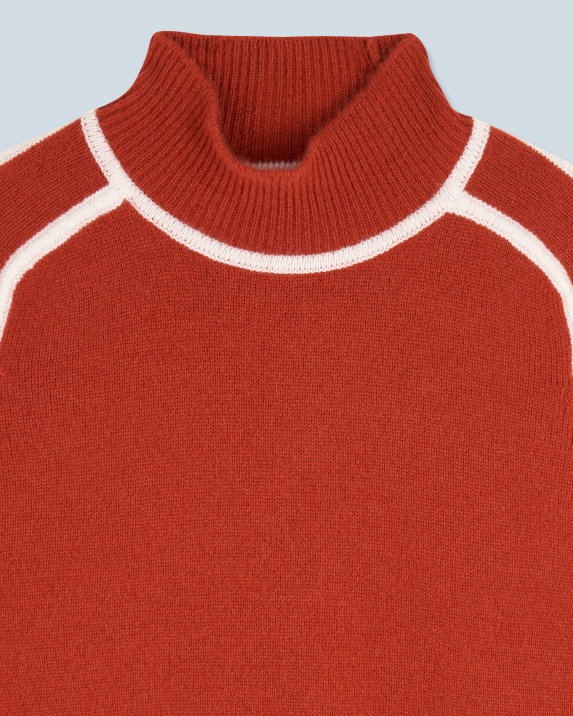 Pull à col montant en cachemire - Terracotta