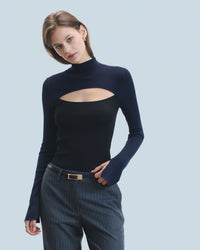 NOIR / NEW / QTY : 0 / Pull Col Montant - Noir