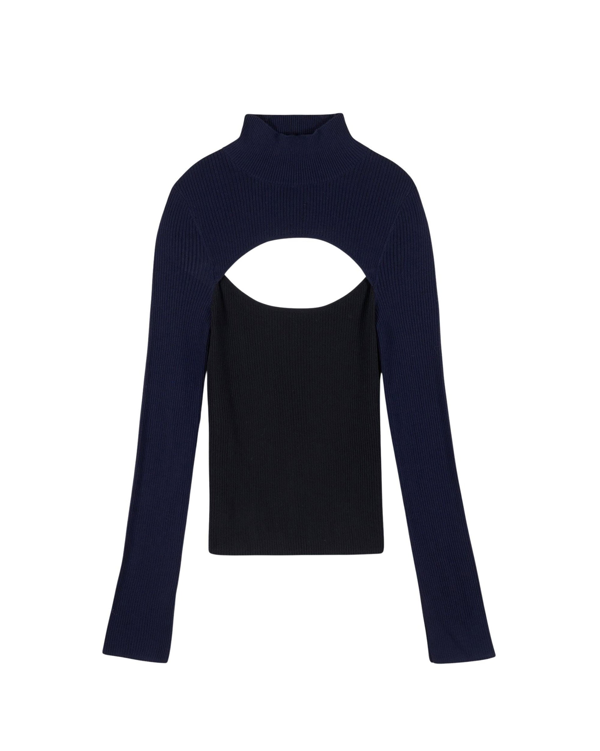 ZZ HORS LIGNE Pull à col montant en laine - Noir