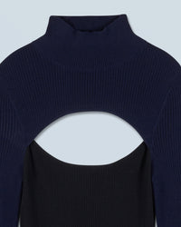 ZZ HORS LIGNE Pull à col montant en laine - Noir