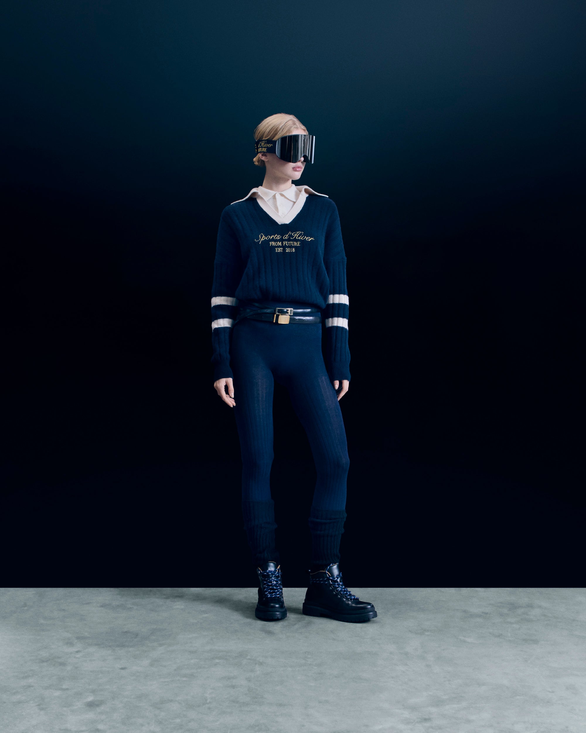 NAVY / DJV / QTY : 7 / Pull Col Polo - Navy