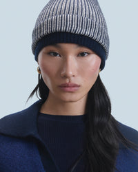 Y. ONLY PORTE / DARK BLUE MOULINE / NEW / QTY : 12 / Pull Col Polo - Dark Blue Mouline