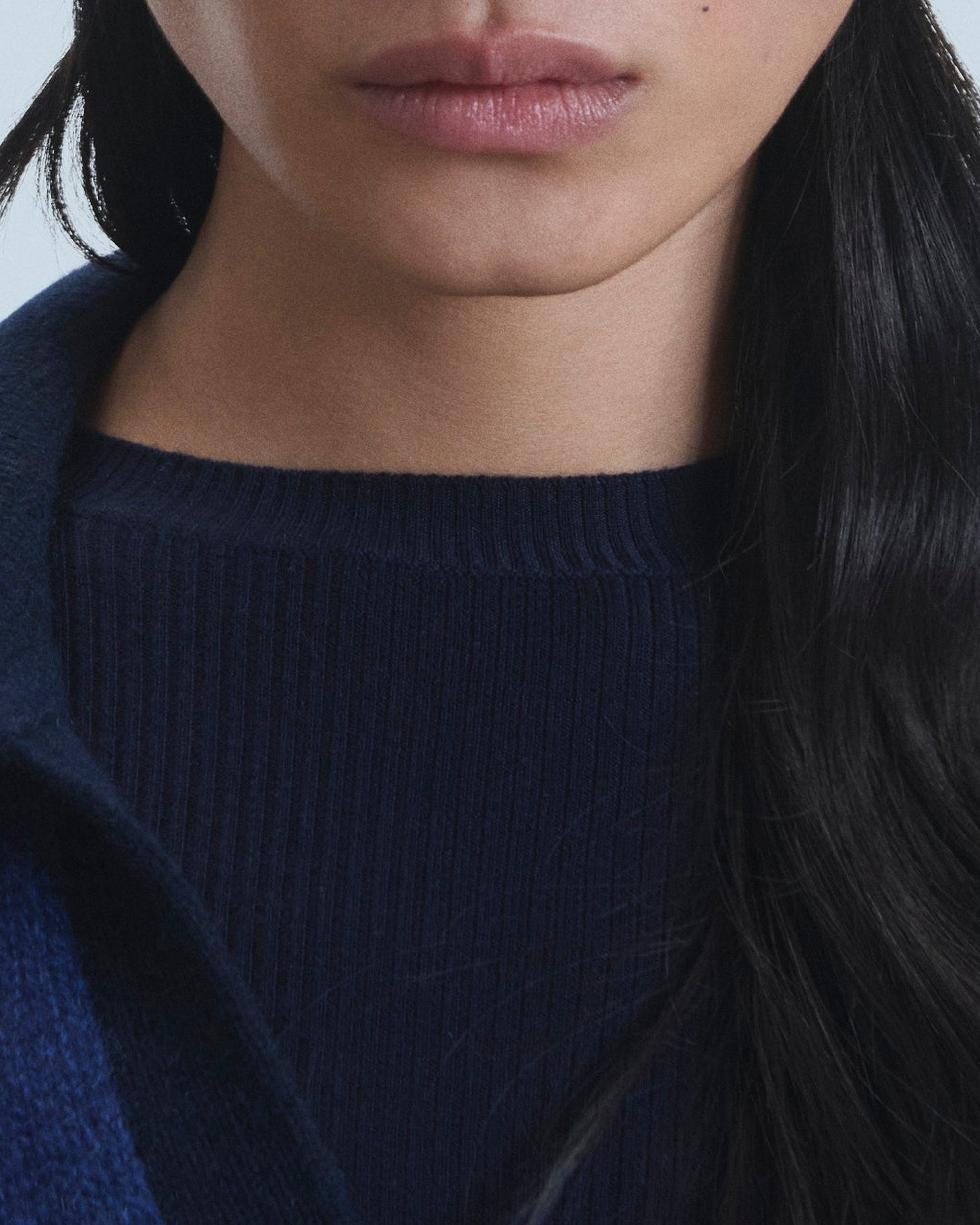 Pull à col polo en cachemire - Dark Blue