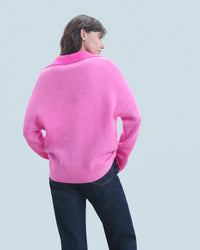 PINK MOULINE / NEW / QTY : 6 / Pull Col Polo - Pink Mouline