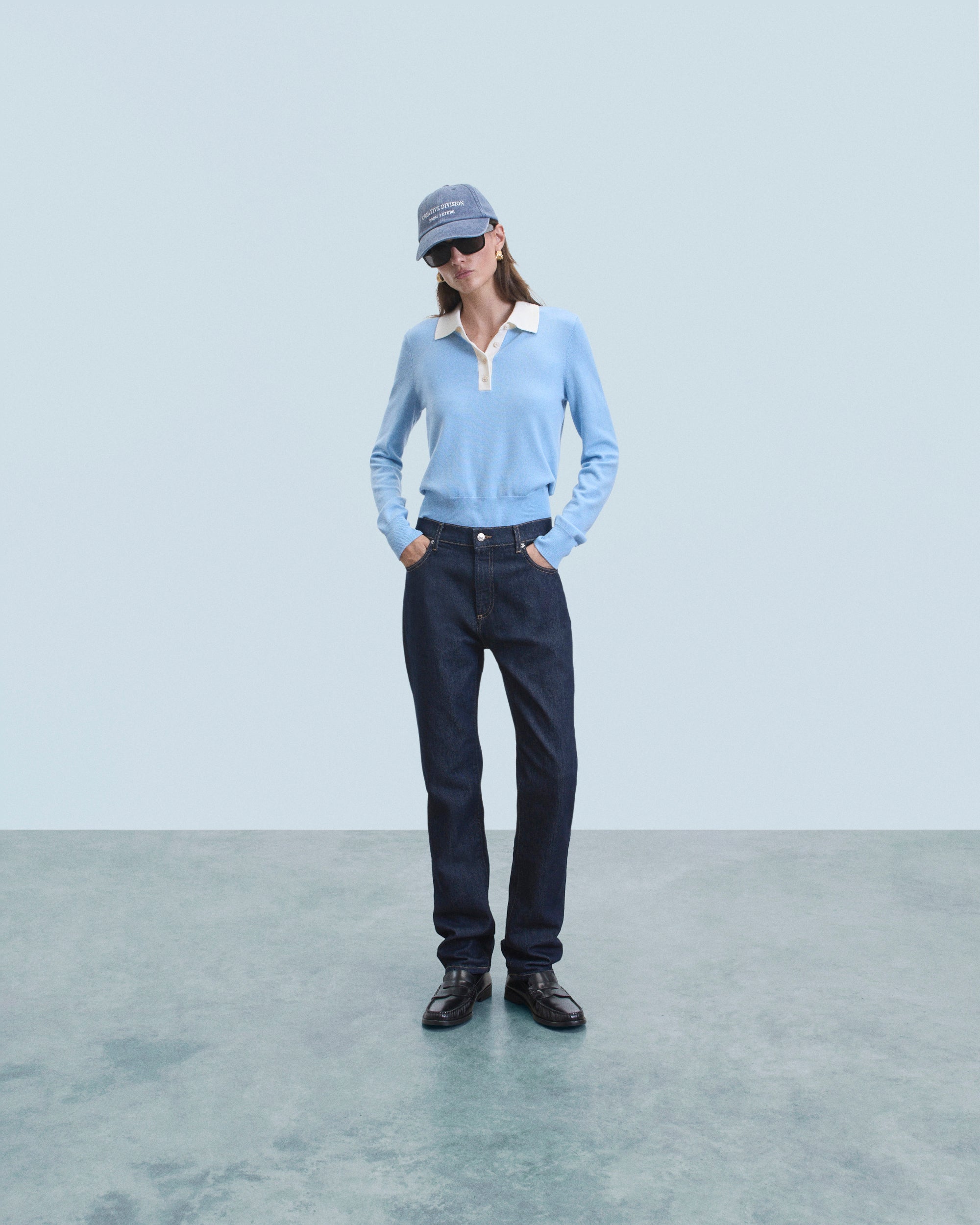 BABY BLUE / NEW / QTY : 8 / Pull Col Polo - Baby Blue