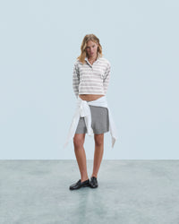 GRIS CHINE CLAIR / NEW / QTY : 15 / Sweatshirt Polo FF - Gris Chine Clair