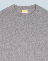 Pull oversize à col rond en cachemire - Gris Chiné Foncé