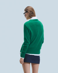 FOREST GREEN / NEW / QTY : 2 / Pull Col Rond Oversize Léger - Forest Green