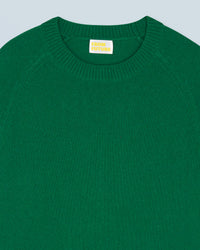 Pull oversize à col rond en cachemire - Forest Green