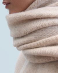 ZZ HORS LIGNE Oversized round-neck cashmere jumper - Beige Chiné