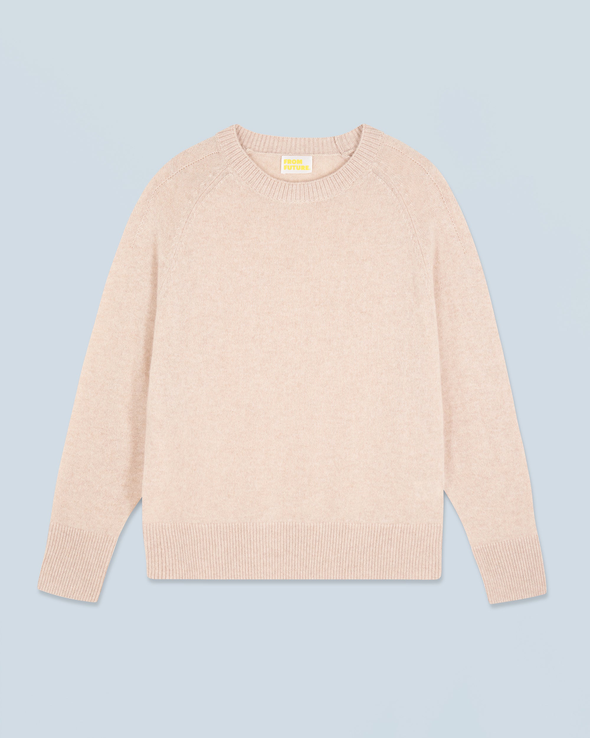 BEIGE CHINÉ / NEW / QTY : 0 / Pull Col Rond Oversize Léger - Beige Chiné
