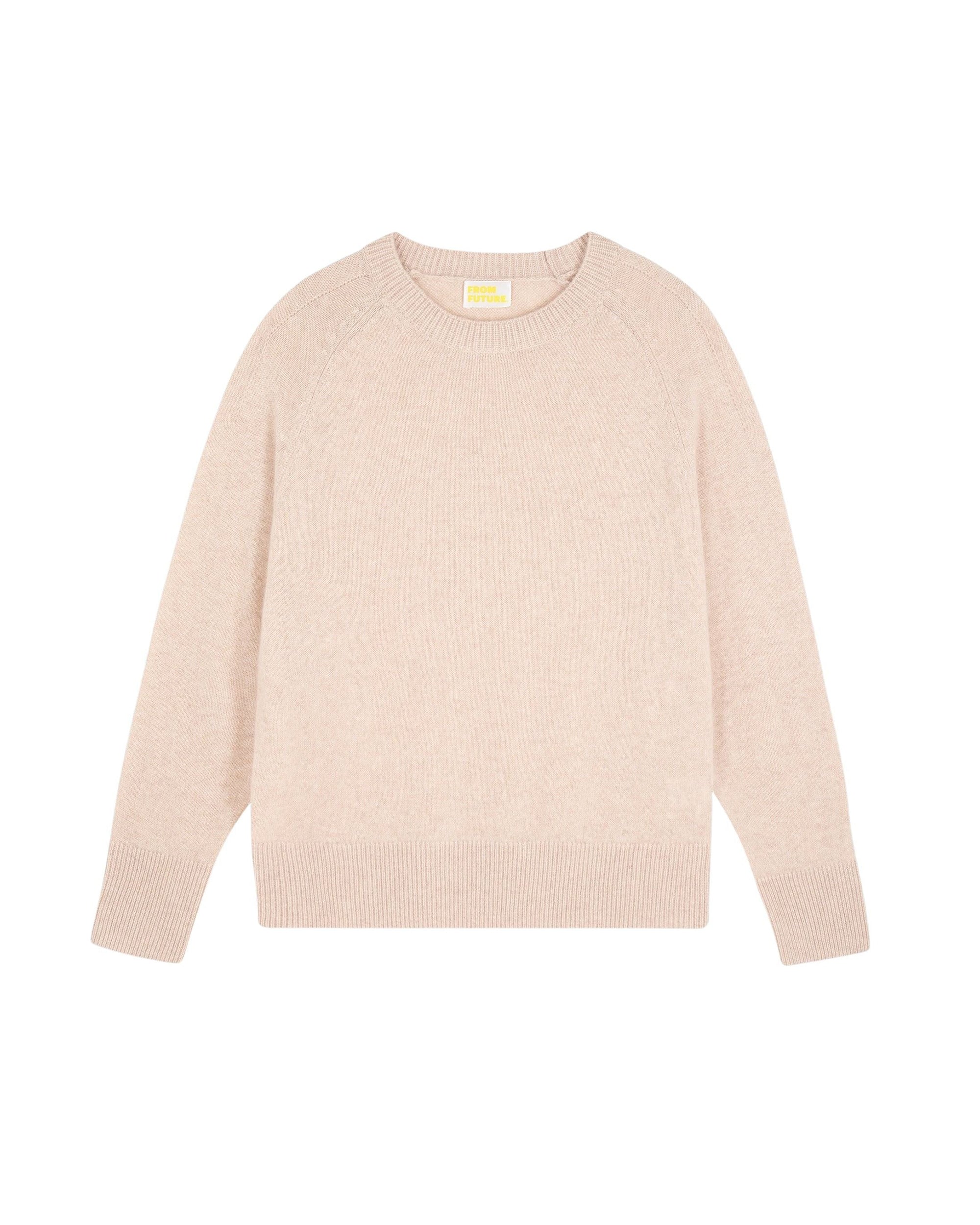 ZZ HORS LIGNE Oversized round-neck cashmere jumper - Beige Chiné