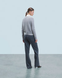 GRIS CHINE FONCE / NEW / QTY : 5 / Pull Col Rond Raglan - Gris Chine Fonce