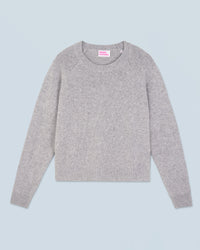 GRIS CHINE FONCE / NEW / QTY : 5 / Pull Col Rond Raglan - Gris Chine Fonce