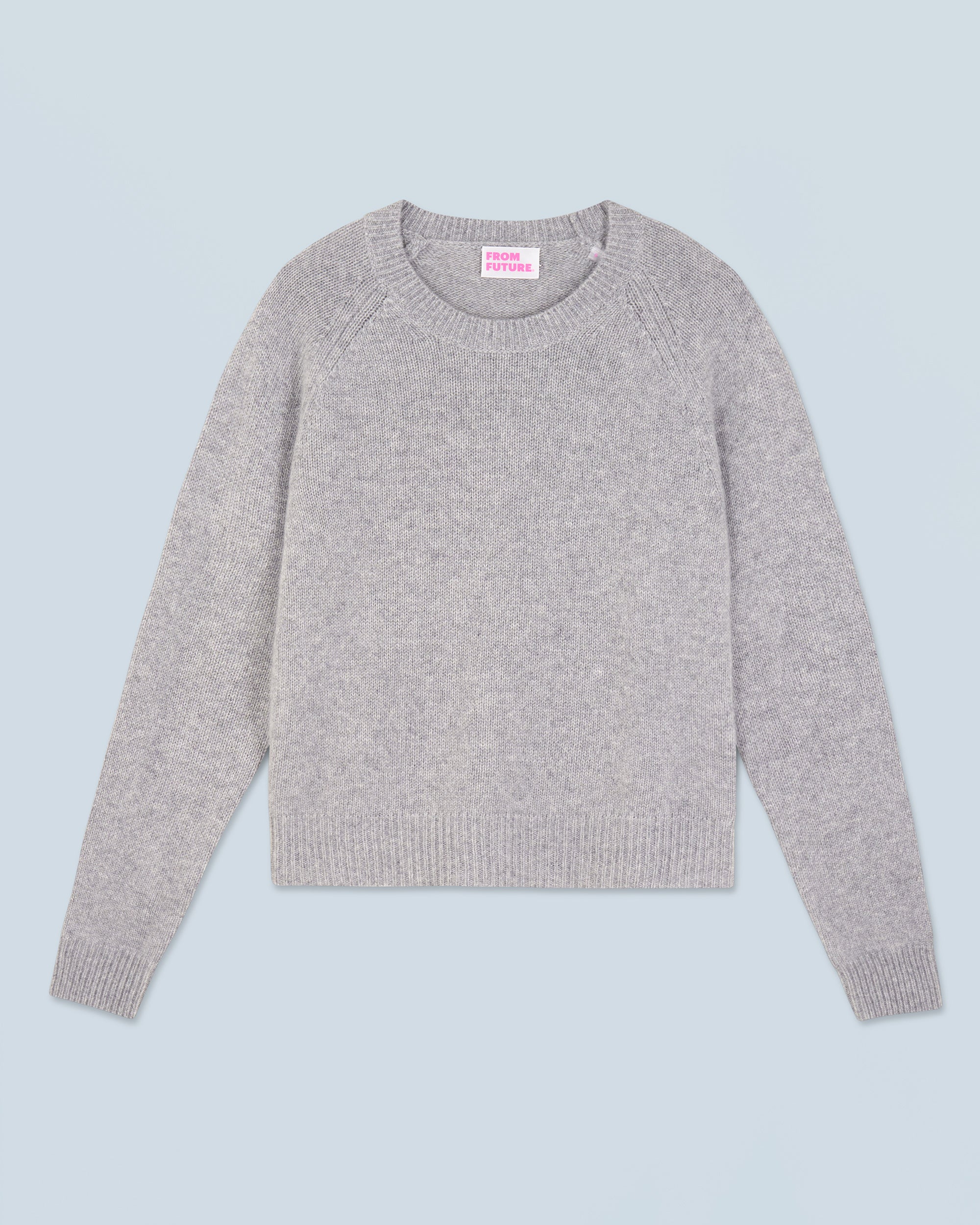 GRIS CHINE FONCE / NEW / QTY : 5 / Pull Col Rond Raglan - Gris Chine Fonce