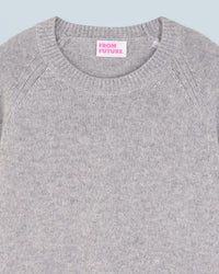 Pull à col rond en cachemire - Gris Chiné Foncé