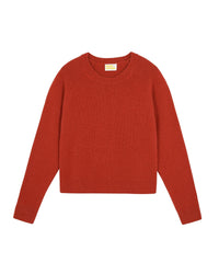 ZZ HORS LIGNE Pull à col rond en cachemire - Terracotta