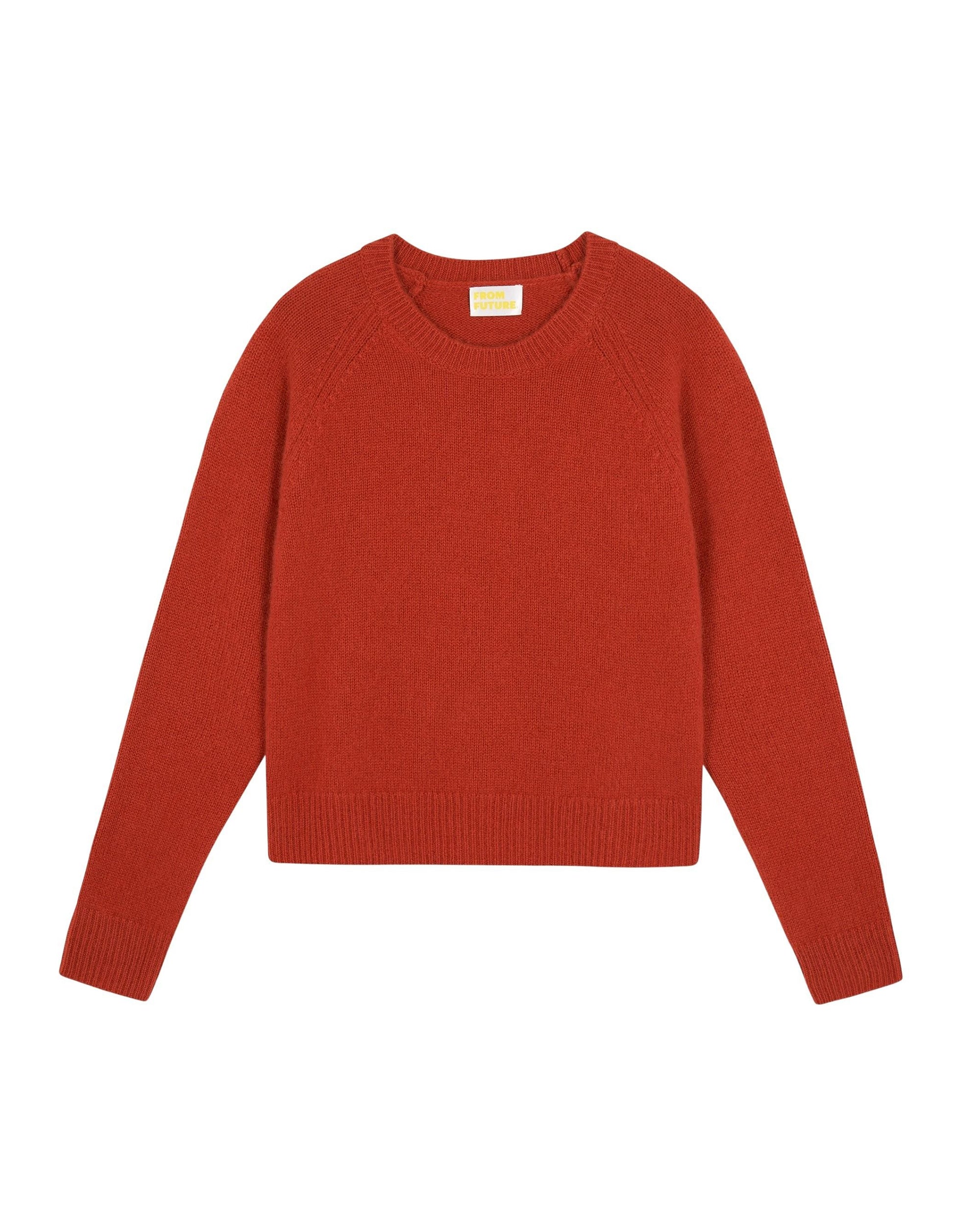 ZZ HORS LIGNE Pull à col rond en cachemire - Terracotta