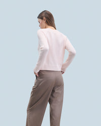 BABY PINK / NEW / QTY : 1 / Pull Col Rond Raglan - Baby Pink