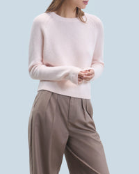 Pull à col rond en cachemire - Baby Pink