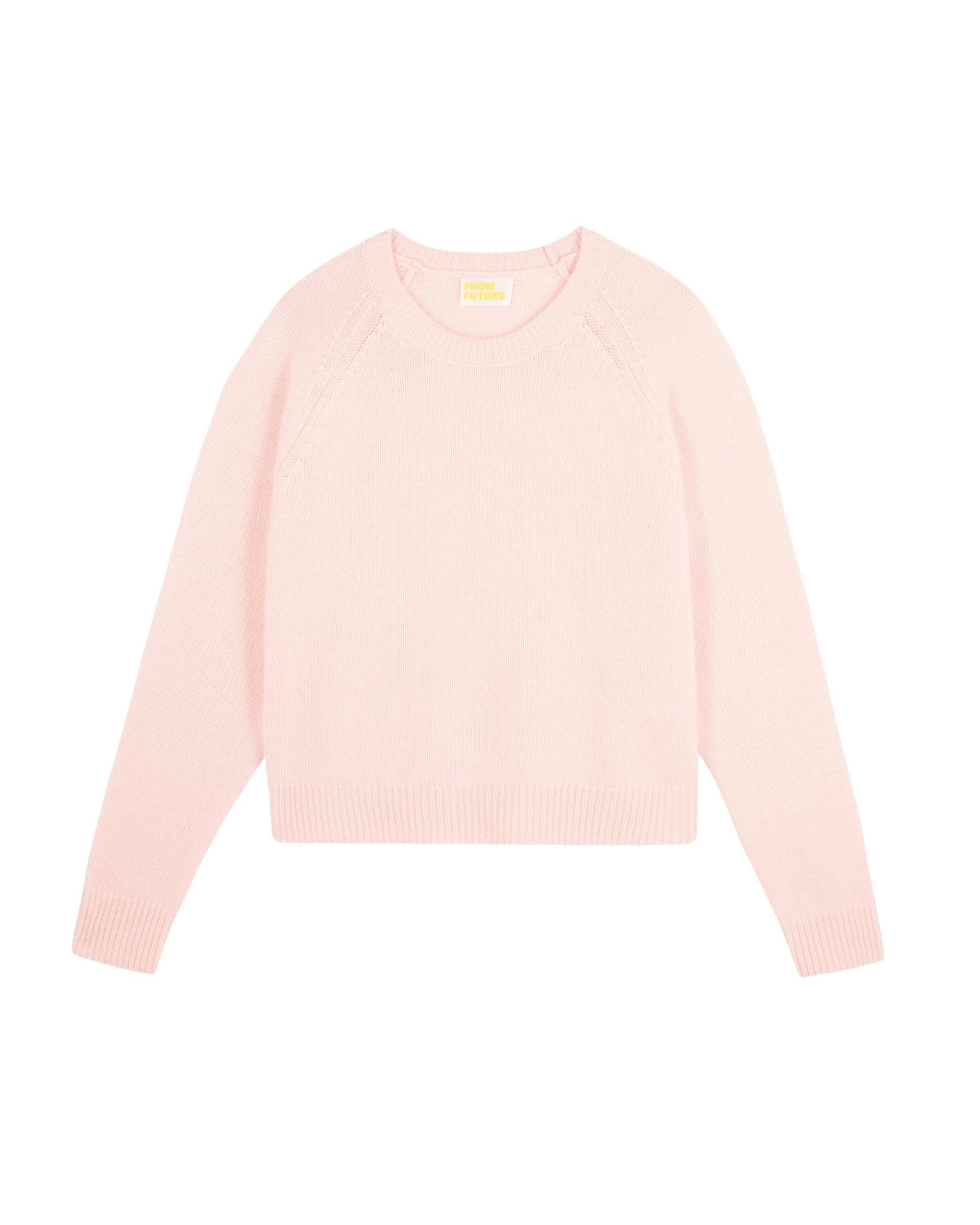 Pull à col rond en cachemire - Baby Pink