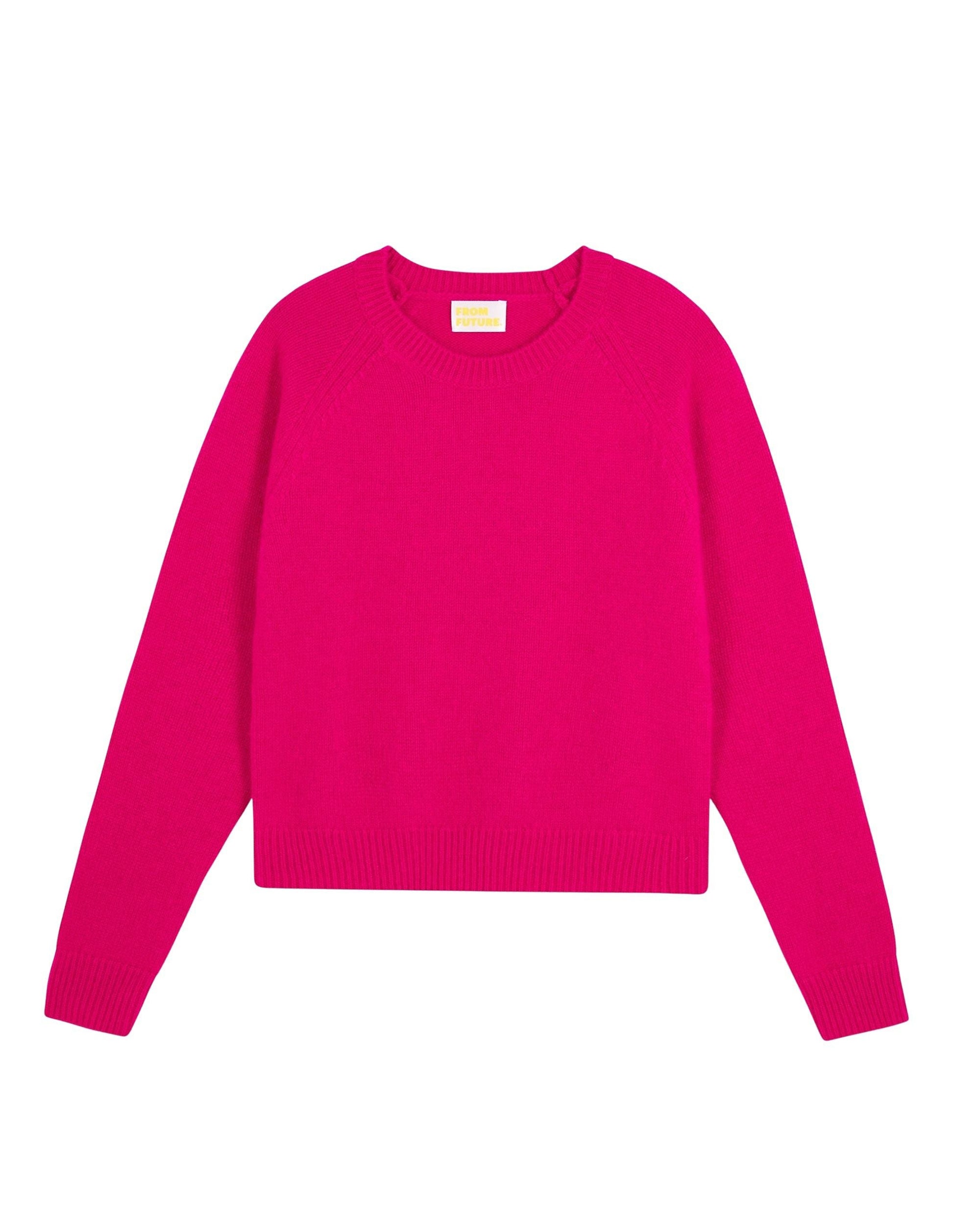 Pull à col rond en cachemire - Raspberry Pink
