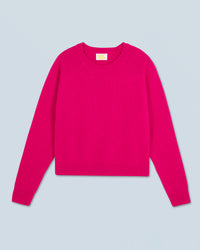 RASPBERRY PINK / NEW / QTY : 2 / Pull Col Rond Raglan - Raspberry Pink