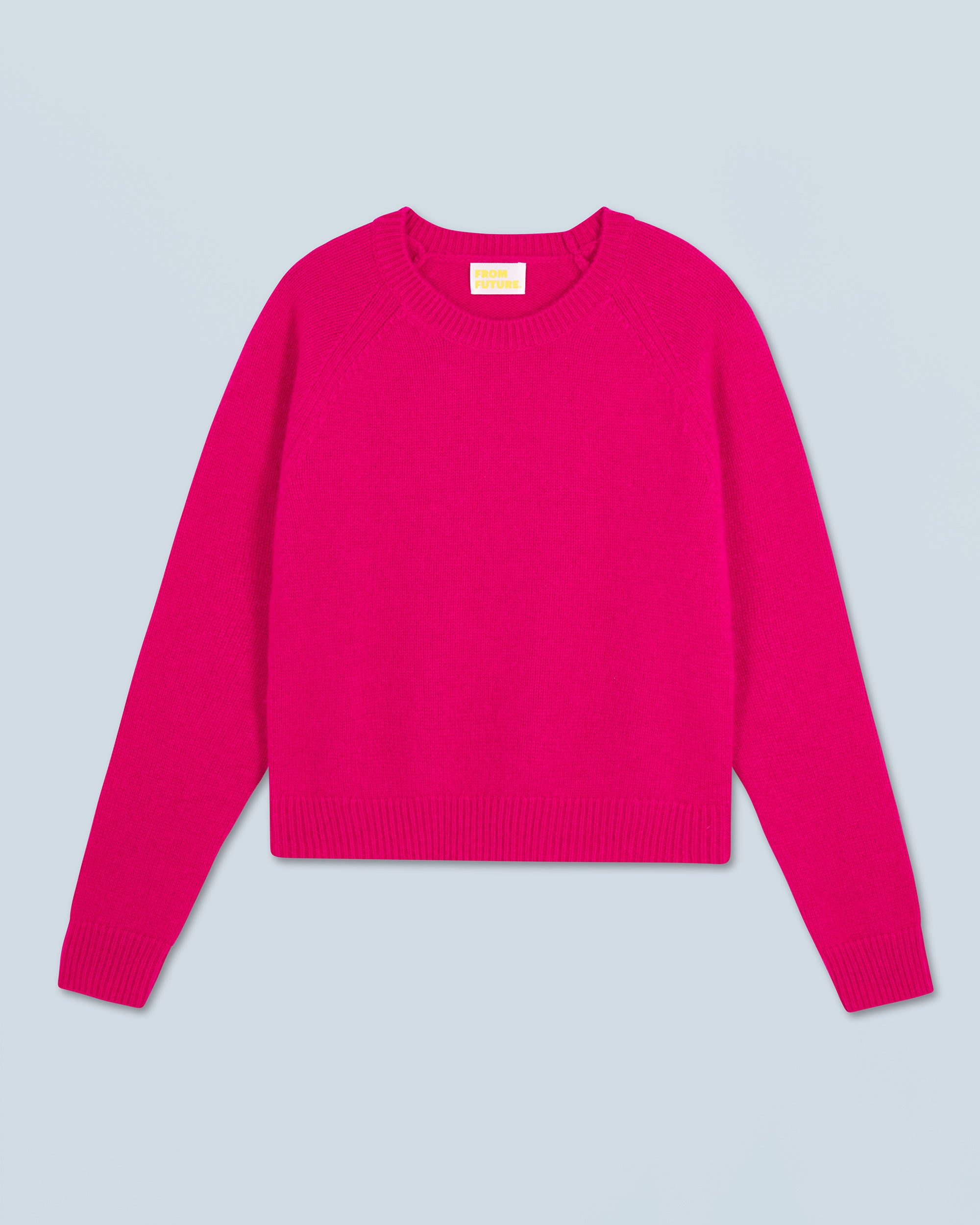 RASPBERRY PINK / NEW / QTY : 2 / Pull Col Rond Raglan - Raspberry Pink