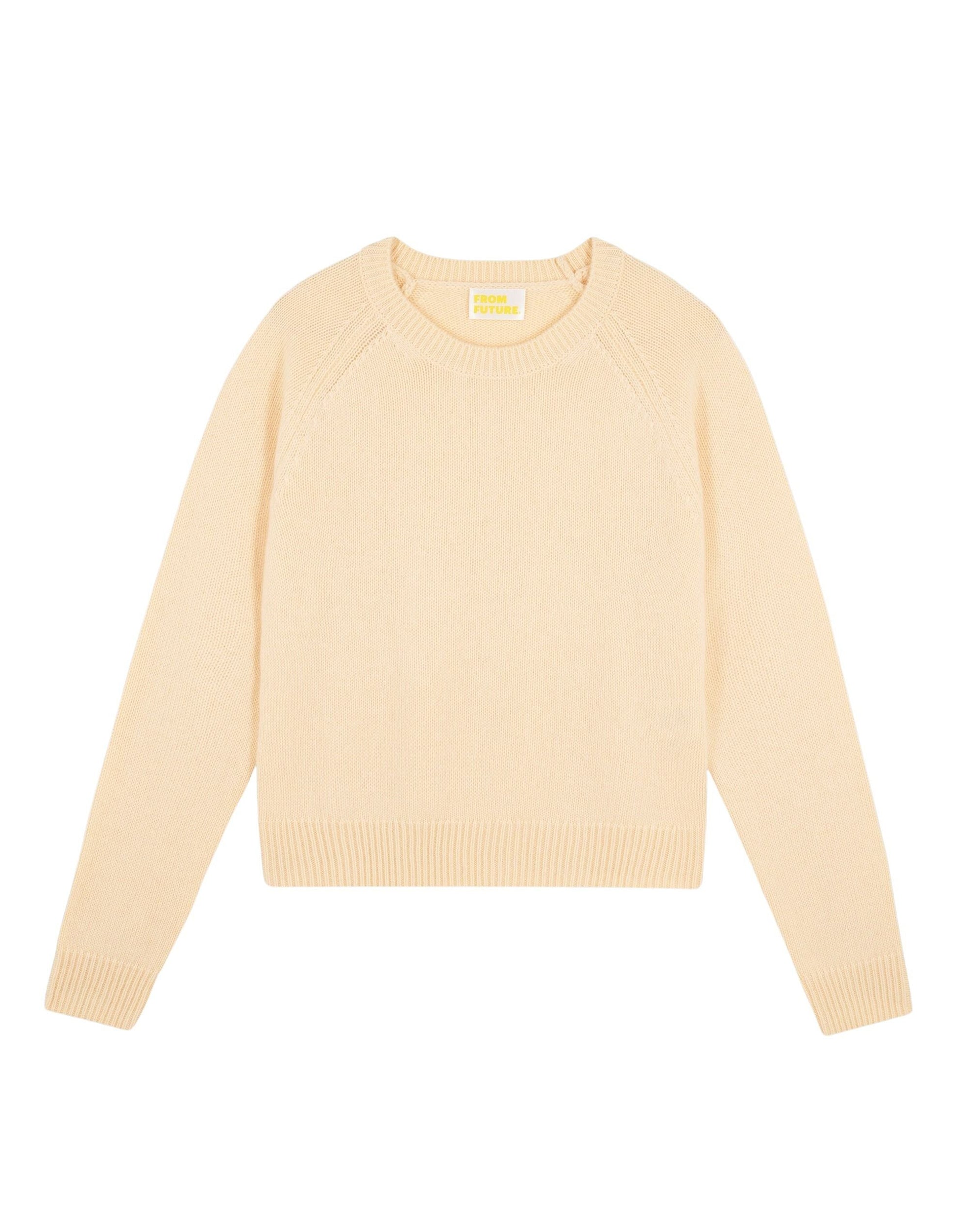 Pull à col rond en cachemire - Frozen Yellow