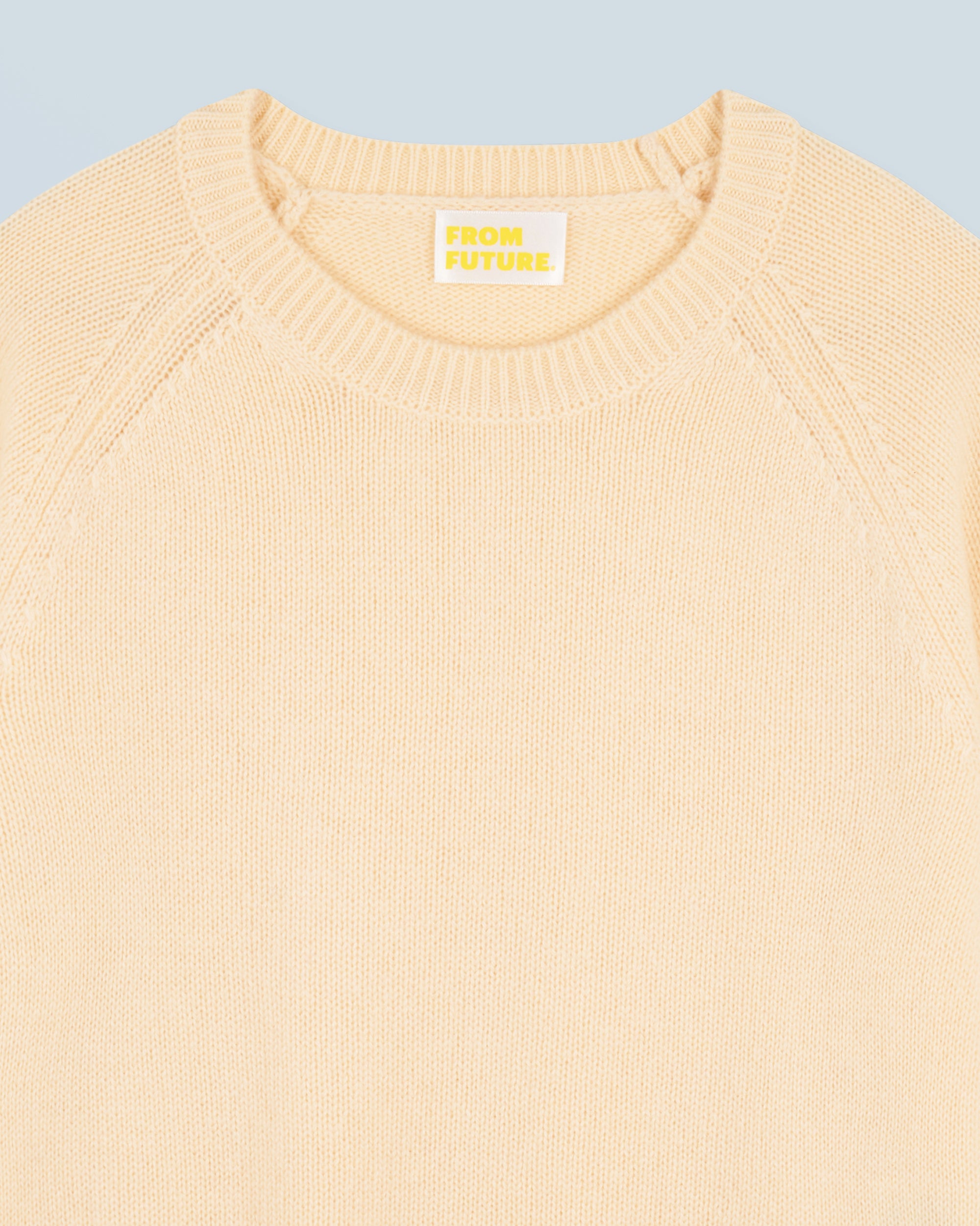 Pull à col rond en cachemire - Frozen Yellow