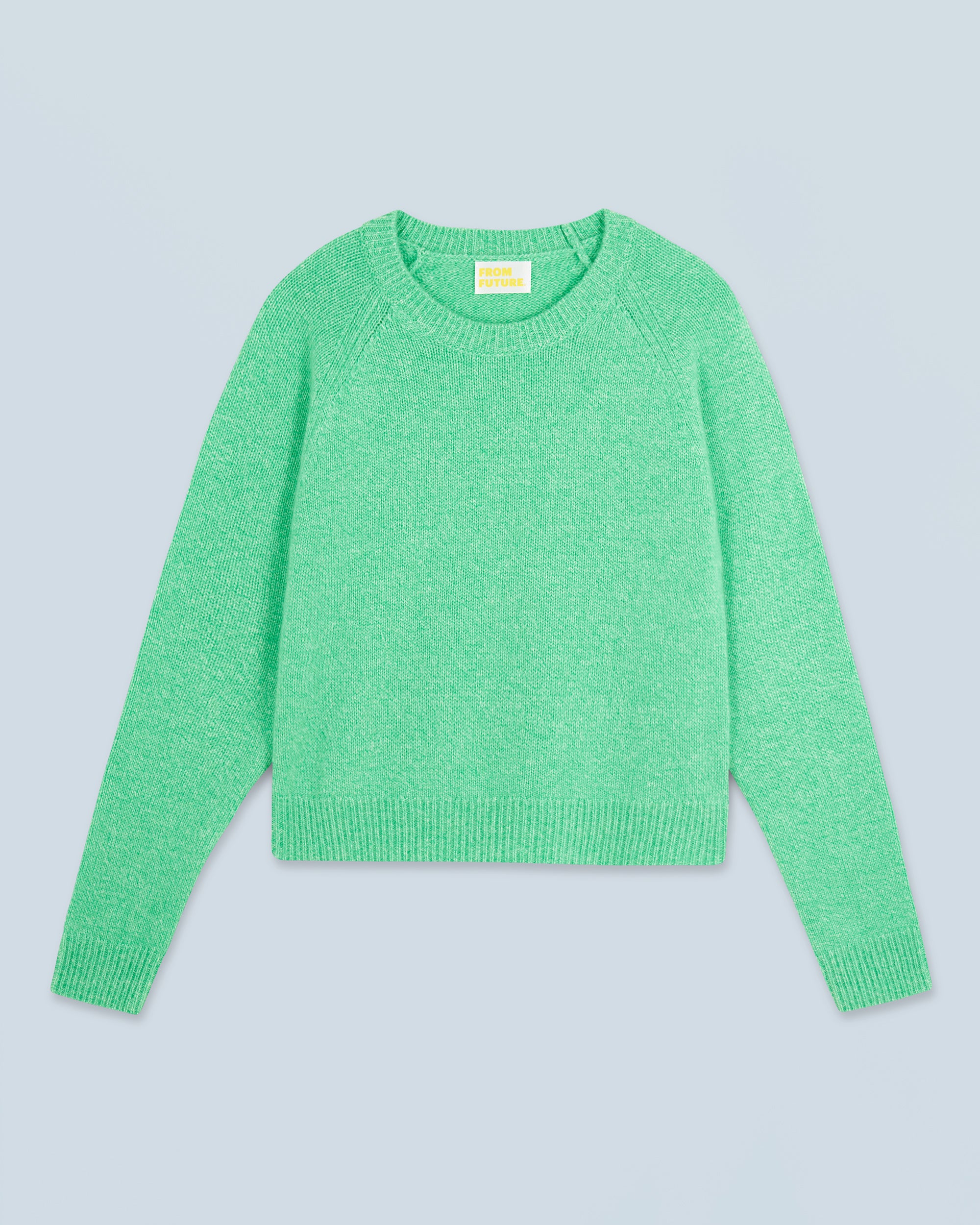 UTOPIC GREEN MOULINE / NEW / QTY : 0 / Pull Col Rond Raglan - Utopic Green Mouline