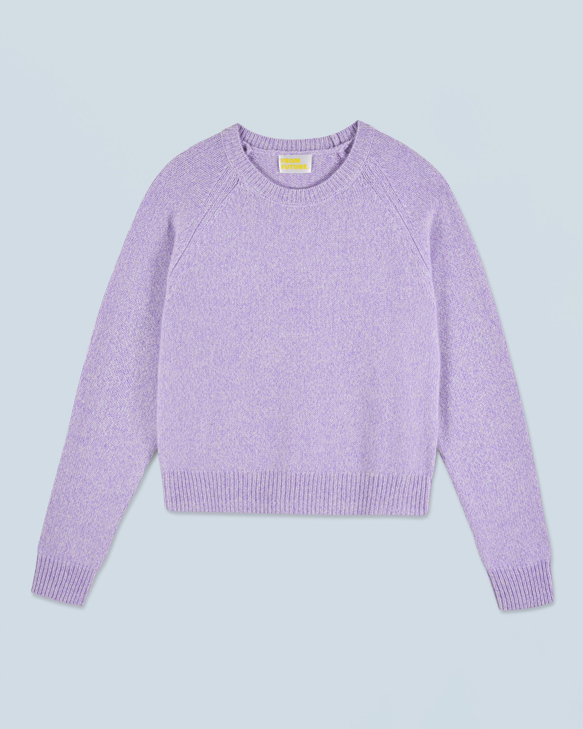 LILAC MOULINE / NEW / QTY : 21 / Pull Col Rond Raglan - Lilac Mouline